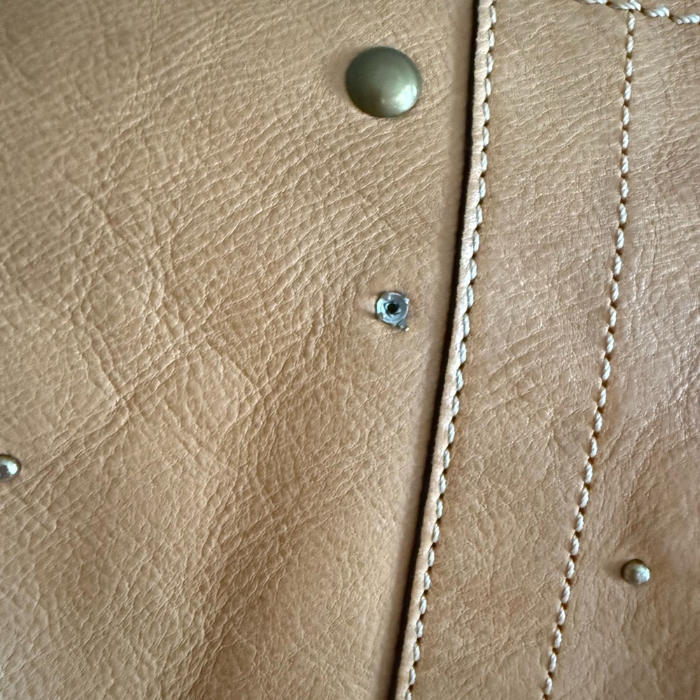 Coach Soho Hobo Vintage Tan Studded Crystal Shoulder Bag Suede Strap - Picture 9 of 9